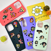 Nouveau Charm de Chaussure HY Fashion Girl Power en Caoutchouc Souple PVC, Accessoire de Chaussure pour Sabots, Charm de Chaussure Dessin Animé Fille, Cadeaux Créatifs
