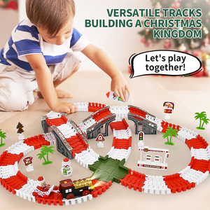 חג המולד הרפתקה של kidsren חשמלי קטן רכבת צעצוע מכונית מסלול גמיש מכונית רכבת הזזה צעצוע חינוכי עשוי פלסטיק - Product Image 2