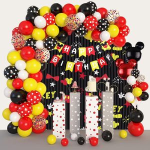 Kit d'arche de guirlande de ballons personnalisée, fournitures pour fête d'<span class=keywords><strong>anniversaire</strong></span>, bannière Joyeux <span class=keywords><strong>Anniversaire</strong></span> pour décorations d'<span class=keywords><strong>anniversaire</strong></span> sur le thème de <span class=keywords><strong>Minnie</strong></span> - Product Image 1