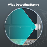 Détecteur de mouvement infrarouge PIR Tuya Zigbee MOES avec base magnétique, alimenté par batterie, pour la sécurité domestique et l'automatisation