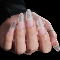 Étiquettes personnalisées BIN, 240 pièces, pour ongles, ultra-fines, sans trace, en ABS, forme amande ou carrée, pour manucure française