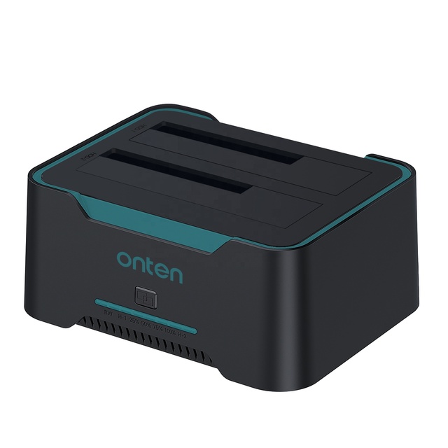 Factory Price 2-Drive External 2.5 3.5-Inch HDD SSD MAX 16TB Dual Bay External Hard Drive Docking Station OTN-UHD6