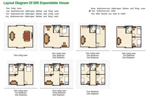Nouveau garage mobile pliable extensible de 20 pieds et 40 pieds, <span class=keywords><strong>maison</strong></span> mobile préfabriquée contemporaine, bureau en acier, chambre, villa, hôtel, cuisine - Product Image 4