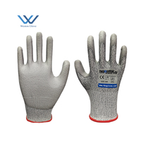 Gants Anti-Coupure Niveau 5, Revêtus de PU, Tricotés, Imperméables, Protection des Mains, Gants de Sécurité Durables Personnalisés pour Hommes pour Travaux du Verre