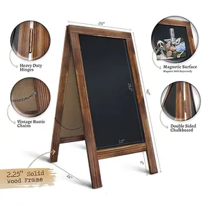 9136 Aangepaste Kleur Houten Schoolbord Schoolbord Sandwich Board Krijt Board Staande Teken