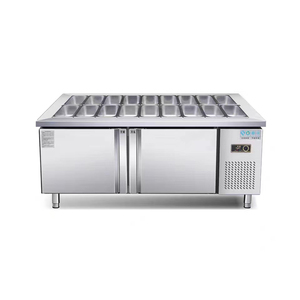 Expositor Refrigerado Comercial de Alta Qualidade para Saladas, Balcão de Exibição para Aplicações em Bar, Balcão para Acompanhamentos com Laterais Perfuradas - Product Image 2