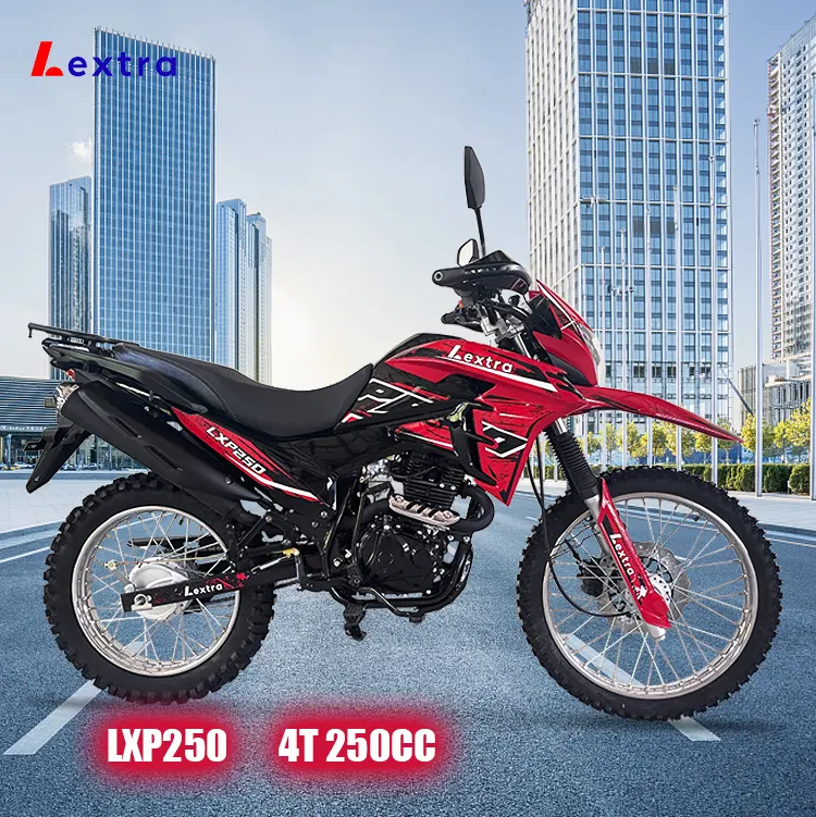 Nuovo arrivo Lextra fabbrica all'ingrosso tutto il traffico Enduro benzina 250cc Crossover doppio Sport Motocross moto