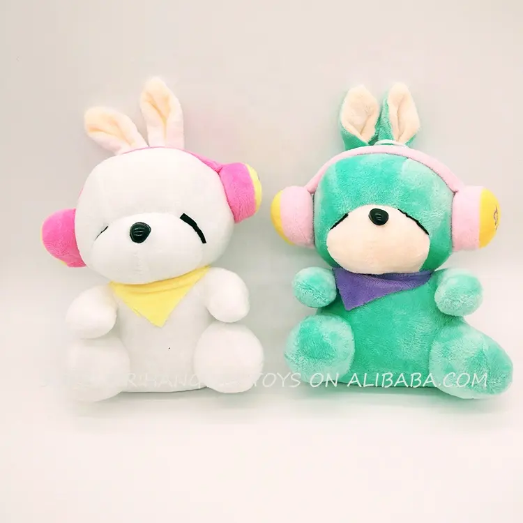 Custom 17-20cm Wearing Earphone Mashimaro Plush Toys Stuffed Plush Animal rabbit Toys