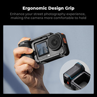 Empuñadura de Liberación Rápida K&F Concept para Fotografía Urbana para DJI Osmo Action 6, Kit de Empuñadura Urbana de Aleación de Aluminio con Jaula Protectora