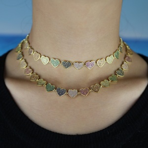 Joyería <span class=keywords><strong>de</strong></span> Moda, Conjunto <span class=keywords><strong>de</strong></span> Collar y Pulsera con Dije <span class=keywords><strong>de</strong></span> Corazón con Circonitas <span class=keywords><strong>de</strong></span> Colores Arcoíris, Regalo <span class=keywords><strong>de</strong></span> San Valentín 2023 - Product Image 6