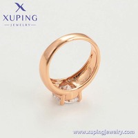 Bague en diamant Moissanite couleur or 18 carats, élégante et simple, bijoux Xuping 12838
