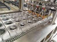Machine automatique de remplissage et de scellage de gobelets en PET pour glaçons/rhum/whisky/cognac/café/jus