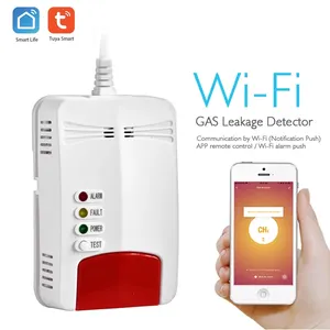 Tuya nhà thông minh không dây Wifi IPG gas Leak Detector khí tự nhiên báo động Detector cho nhà bếp nấu ăn gas Leak Detector