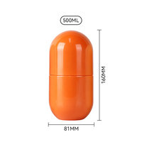 Bouteille en plastique PET en forme de capsule, couleur personnalisée, conteneur pour compléments vitaminiques, emballage pour gélules molles