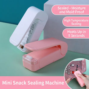 Mini scelleuse de snacks en plastique à faible bruit, portable, fonctionnant sur piles, 10x5x4cm, pour la conservation des aliments à domicile - Product Image 5