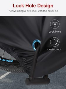 Housse de protection imperméable <span class=keywords><strong>pour</strong></span> vélo enfant, protection solaire contre la poussière UV, <span class=keywords><strong>pour</strong></span> l'extérieur, avec trou de verrouillage, route de montagne électrique - Product Image 3