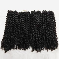 Extensions de cheveux tressés au crochet Jerry Curl 14-24 pouces, couleur naturelle, double trame, effet plumes, en stock, livraison express le lendemain