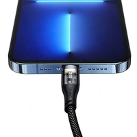 Kabel Data Usb Tipe C Transparan, Kabel Pengisian Daya Cepat Usb Tipe C UNTUK Samsung 1.2M