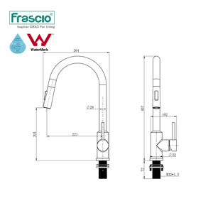 Frascio pulvérisateur extractible monté sur le pont robinets d'<span class=keywords><strong>évier</strong></span> de cuisine robinets d'<span class=keywords><strong>évier</strong></span> de cuisine multifonctions robinet de cuisine <span class=keywords><strong>professionnel</strong></span> - Product Image 5