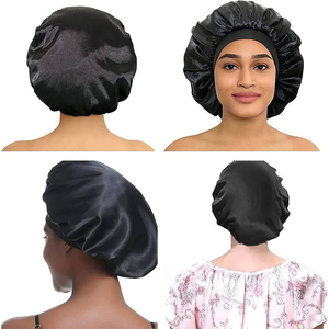 <span class=keywords><strong>Bonnet</strong></span> en satin personnalisé avec logo, double couche, en soie, avec bande à nouer, pour tresses, vente en gros, OEM - Product Image 4