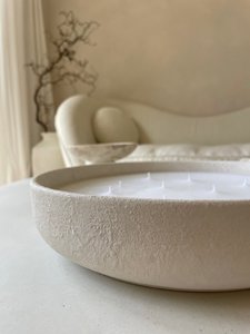 C & H 32 cm Énorme pot à bougie en ciment céramique parfaitement imparfait fait à la main Conteneur à bougie de grande taille - Product Image 3