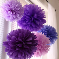 Bolas de Papel de Seda Multicolores de 20/30 cm para Decoración de Fiestas, Bodas, Cumpleaños, Navidad