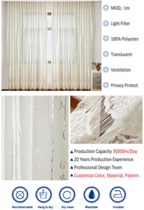 Best Price Different Colors European Wedding Decor Home <span class=keywords><strong>Jaquard</strong></span> Sheer Curtain Textiles Fabric - Product Image 3