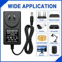 Adaptateur secteur AC/DC 12V 3A fiable avec prise AU 5,5x2,5mm 36W pour système de caméra CCTV, conception gratuite