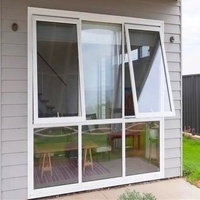 Prix d'usine Alliage d'aluminium Fenêtres à guillotine Double vitrage Fenêtres à battant à manivelle fixe Fenêtre à auvent intelligente