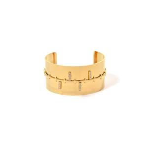 BBBA-04355 Pulseras de Moda con Baño de Oro, Cristales y Diamantes de Imitación, Diseño Geométrico Unisex - Product Image 1