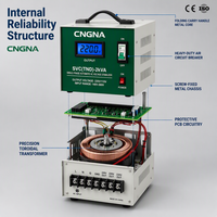 Stabilisateur de tension monophasé 2 kVA, AVR SVC 220 V, affichage numérique, régulateur de tension automatique pour appareils ménagers