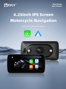 EKIY 6,25 Zoll WiFi Motorrad-Navigationsgerät, Wasserdichtes Apple CarPlay Display, Tragbarer Bildschirm, Android Auto, Motorrad-GPS - Product Image 3