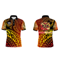 T-shirt polo de golf personnalisé pour hommes Chemises polo design maori Offre Spéciale Chemises de haute qualité