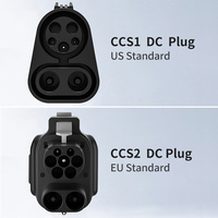 Chargeur mural DC compact 7 kW pour véhicule électrique, normes US et EU, CCS1 CCS2, borne de recharge rapide, station EVSE intelligente avec carte RFID