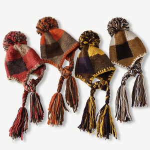 <span class=keywords><strong>Bonnet</strong></span> d'hiver chaud pour l'extérieur, nouveau design, tricoté à la main, avec <span class=keywords><strong>cache</strong></span>-oreilles et pompons, pour garçons et filles, adapté à la plage - Product Image 1