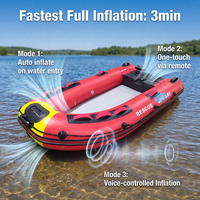 Bateau de sauvetage aquatique intelligent à gonflage automatique, pliable, propulsé au lithium, sans fil, pour la survie en eau