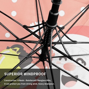 Paraguas de Golf Automático de Apertura Rápida, Resistente al Viento, de 62 Pulgadas, con Diseño Festivo de Elementos Navideños, para Regalo Navideño - Product Image 2