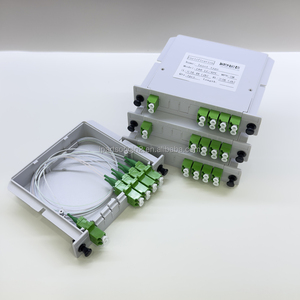 สายเคเบิลใยแก้วนำแสงแบบ Single Mode LC APC พร้อมปลอกหุ้ม LSZH สำหรับงานอุตสาหกรรม ยี่ห้อ OEM ODM รุ่น Divisor Optico พร้อมตัวแยกไฟเบอร์ PLC 1x8 ขนาด 0.9 มม. ในตัว - Product Image 5
