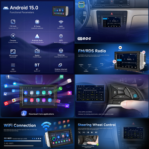 Radio de Auto Android Podofo Doble DIN de 7'' <span class=keywords><strong>2</strong></span>+64G con Carplay/Auto Inalámbrico, BT, GPS y FM para VW BORA/POLO/PASSAT, Venta al Por Mayor OEM/ODM - Product Image 2