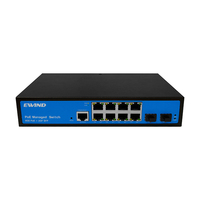Conmutador Gigabit Administrado de 10 Puertos, Conmutador Ethernet de Capa 2 para Cámaras IP, Juego de Herramientas de Automatización para Instalación de CCTV