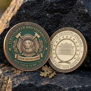 Pièce de monnaie de défi personnalisée pour pompier, en alliage de zinc, avec relief 3D, médaille souvenir de la fraternité de sauvetage, moulée sous pression - Product Image 1