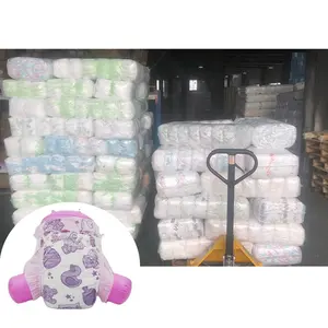 Wholesale Cheap Price Baby Disposable Diaper Grade B Factory Rejected Baby Products Disposable Pure Cotton Nappies In Bales Bulk