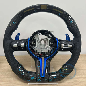 Volante in Fibra di Carbonio e Pelle Personalizzato per <span class=keywords><strong>BMW</strong></span> F80 M3 F11 F31 F01 F07 X4 F26 F06 F87 F44 F87 M2 X1 F48 F34 F26 F21 F12 - Product Image 2