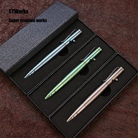 Stylo tactique en titane, stylo à bille multi-usages avec usinage CNC et capacités d'électroérosion par fil