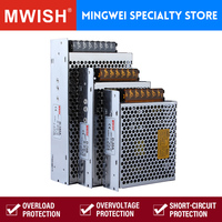 Alimentation à découpage double sortie MWISH D-200C 200W 12V 5A 24V 6A pour contrôle de moteur, capteur PLC et équipement d'automatisation industrielle