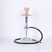 Ensemble de narguilé en aluminium nouveau design Shisha avec accessoires vase en verre Huka Sheesha narguilé portable