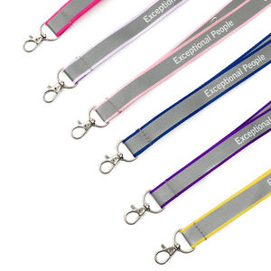 High Quality Glow Screen Printed <b>Lanyard</b> <b>Polyester</b> Simple Business Style Neck Strap for Office School Event - Product Image 1