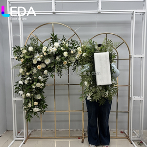 ชุดตกแต่งโต๊ะงานแต่งงานแบบกำหนดเอง LEDA ชุดดอกไม้ประดับโต๊ะสีขาวชมพู ผ้าไหมประดิษฐ์ สำหรับตกแต่ง - Product Image 6