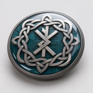 <strong>Celtic</strong> Knot Nordic Rune Wheel Center Cap <strong>Sticker</strong> Custom Pewter 3D Domed Acrylic Viking Car Rim Hub Emblem - Product Image 1