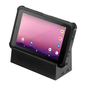 จอแสดงผลความละเอียดสูง UHF RFID 2D บาร์โค้ดสแกนเนอร์ IP68 U-BLOX GPS กันน้ำโน้ตบุ๊คทนทานแท็บเล็ต10นิ้ว Android